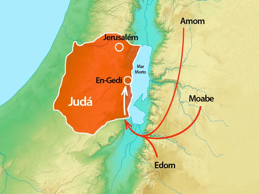 Josafá e seu povo enfrentaram um grande ataque em 2 Crônicas 20