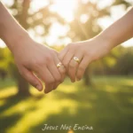 Liderança e Domínio Próprio: O Fundamento do Controle Espiritual Aliança no casamento cristão: Mãos de casal com anéis, simbolizando o pacto sagrado.