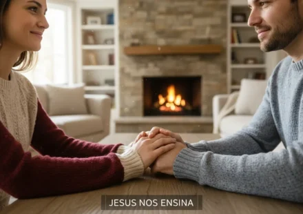 Orgulho no Casamento: O Caminho Bíblico para a Humildade e Unidade Um casal cristão de mãos dadas, simbolizando a união e a superação do orgulho no casamento.