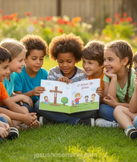 Evangelismo infantil: crianças compartilhando a fé com amigos