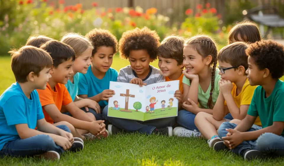 Evangelismo infantil: crianças compartilhando a fé com amigos
