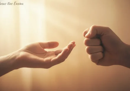 Mãos em gesto de apoio para cura emocional