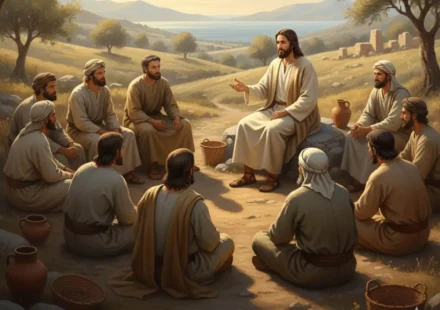 Jesus ensinando seus discípulos sobre o discipulado bíblico