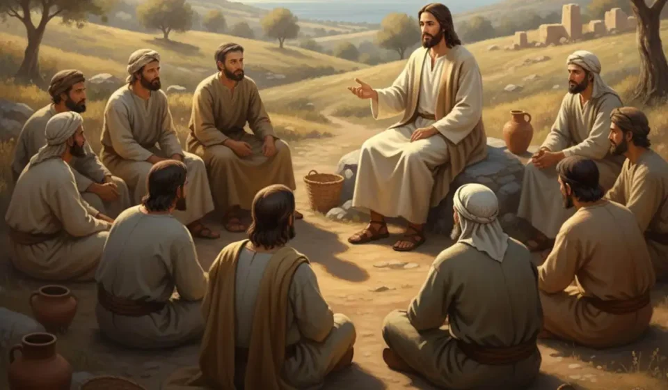 Jesus ensinando seus discípulos sobre o discipulado bíblico