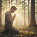 Atitudes Práticas de um Cristão Maduro: Viva a Fé Autêntica Hoje Pessoa orando em um ambiente tranquilo, simbolizando foco espiritual.