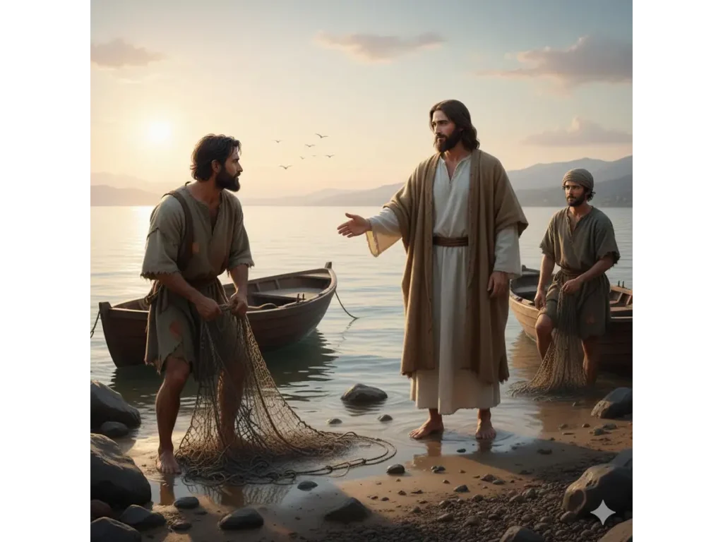 Jesus chamando pescadores para segui-lo