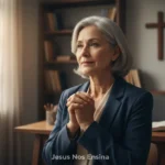 Aliança no Casamento Cristão: Mais que Contrato, Um Pacto Divino Líder cristão orando com expressão de paz e domínio próprio.