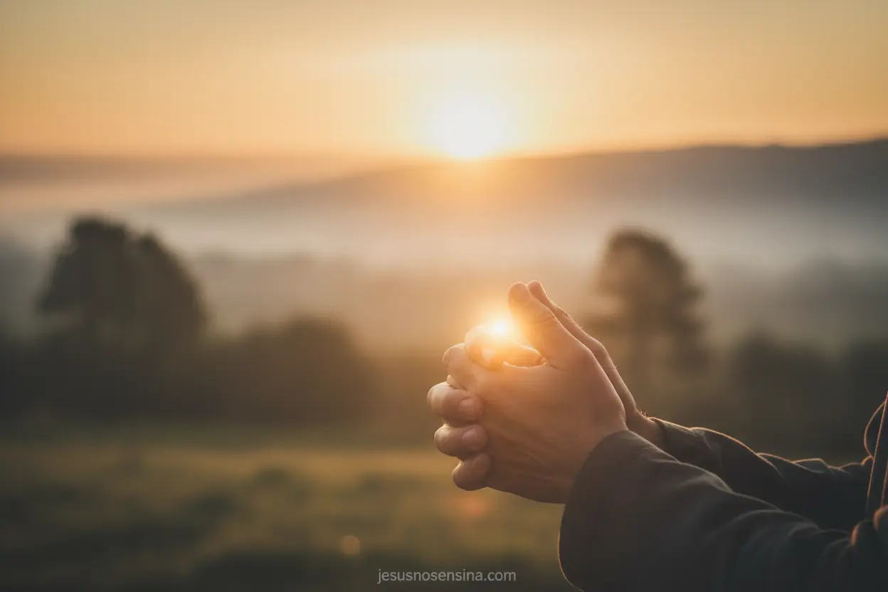 Mãos em Oração Mãos em oração, um dos hábitos de quem vive com Deus.