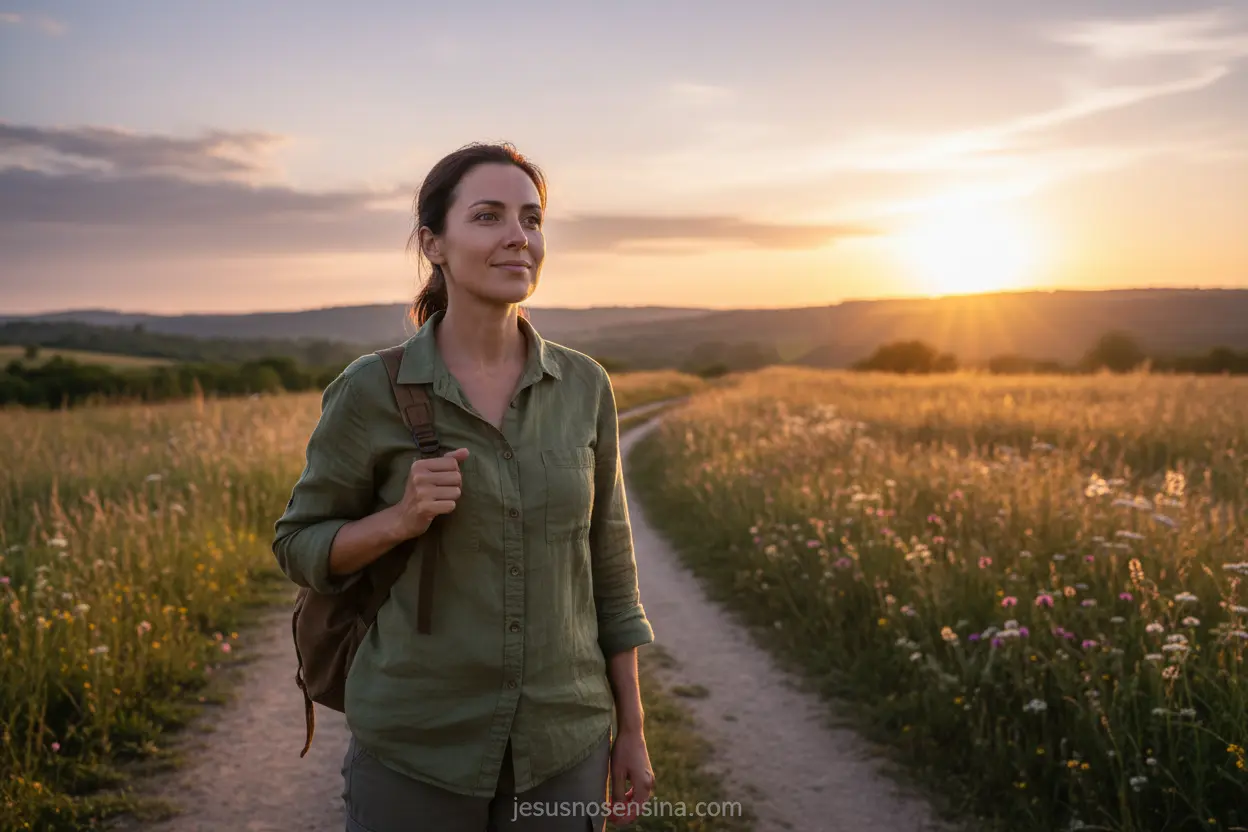 Mente Renovada, Vida com Propósito Pessoa confiante olhando o horizonte, mente renovada