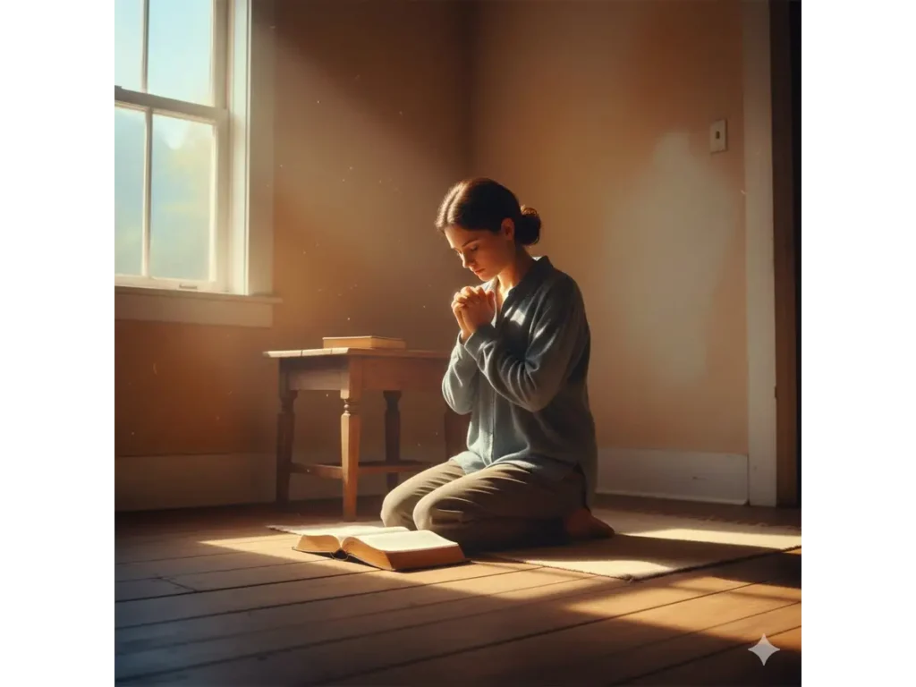 Discípulo orando em um lugar secreto