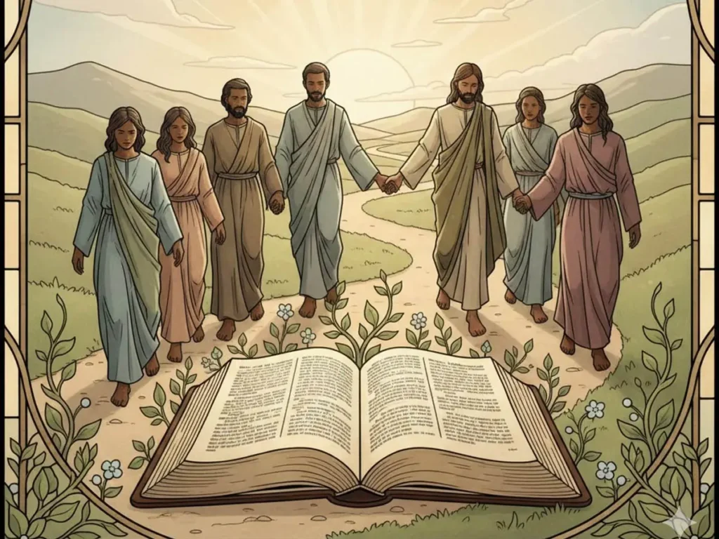 Ilustração representando o significado do discipulado bíblico