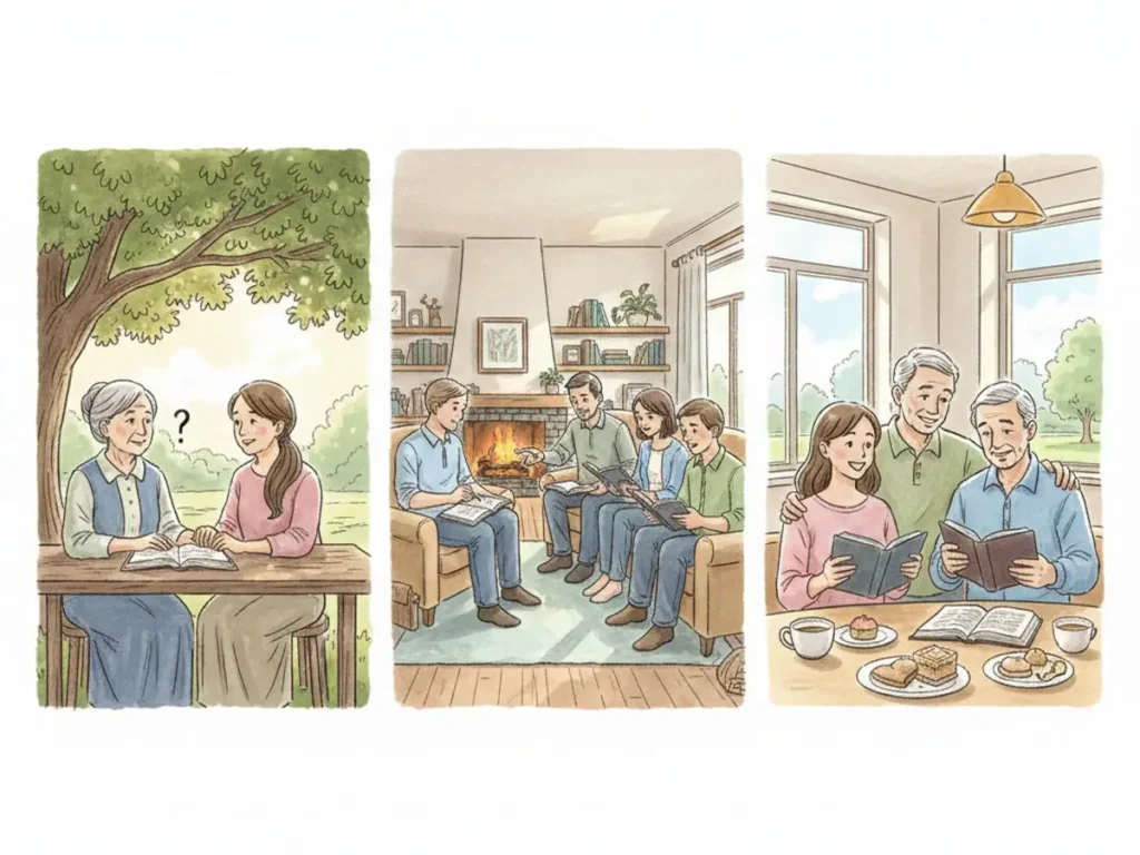 Exemplos de discipulado individual, em grupo e para novos convertidos