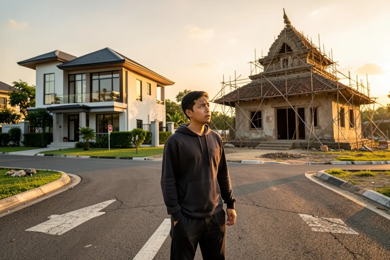 Pessoa em encruzilhada de prioridades