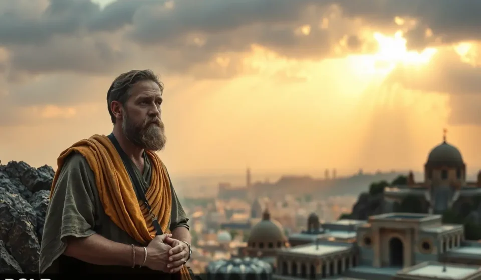 Profeta Habacuque contemplando a justiça de Deus