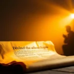 Antigo pergaminho iluminado, simbolizando a revelação da porção dobrada do espírito.