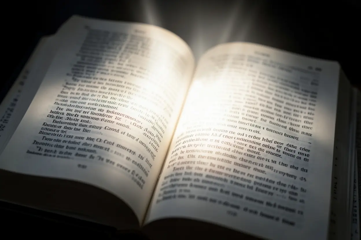 A Profundidade Bíblica do Reino Bíblia aberta com luz, ensinando sobre o Reino de Deus.