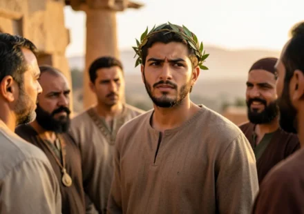 Adonias tenta ser rei em 1 Reis 1, em uma cena de aclamação.