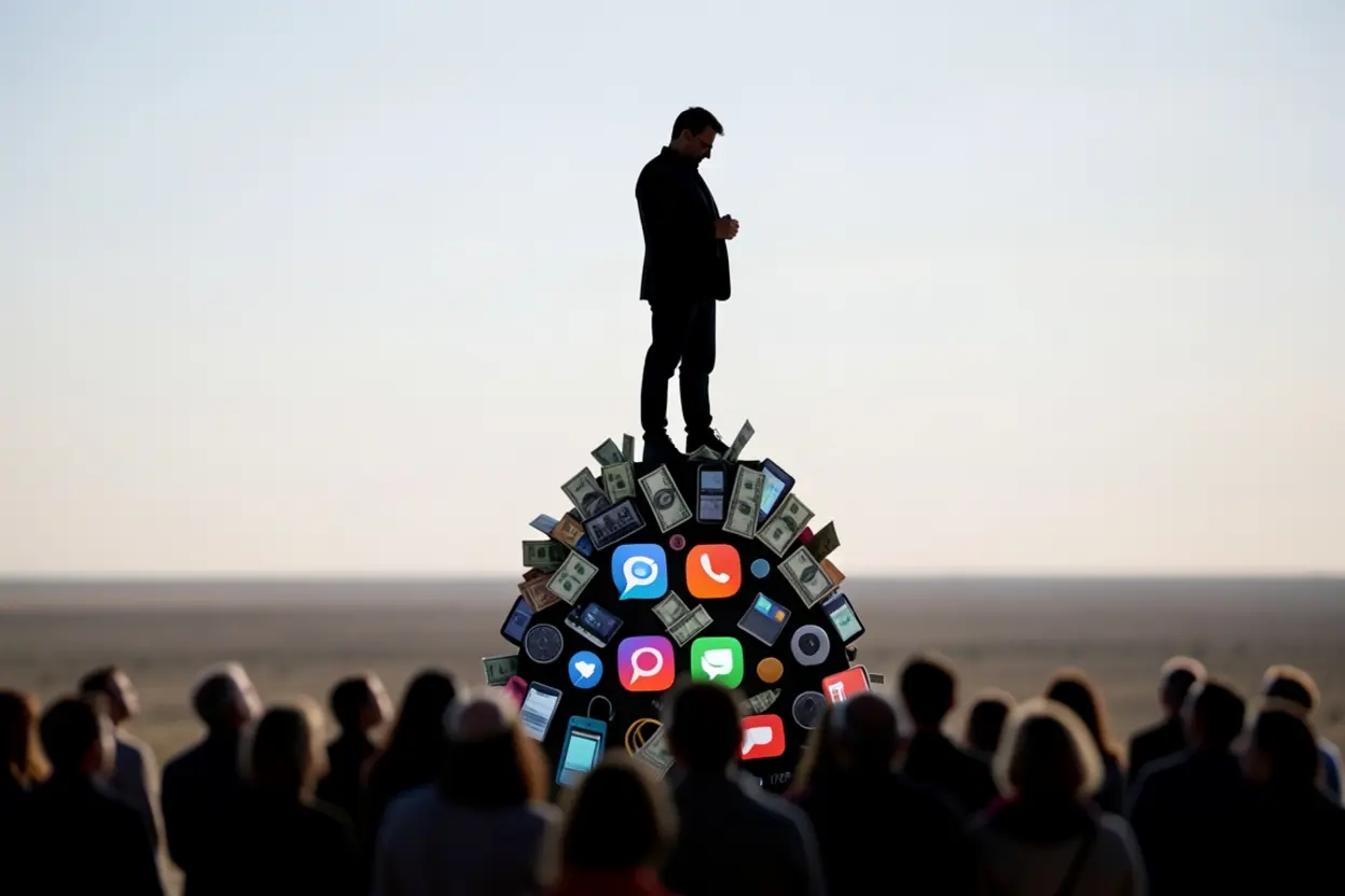 Pessoa em pedestal de orgulho