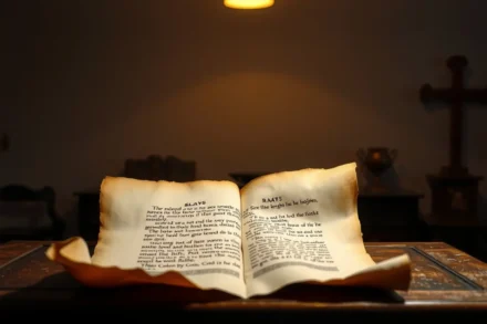 Pergaminho bíblico antigo com texto grego sobre a universalidade do pecado.