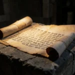 Pergaminho hebraico com 2 Crônicas 7:14