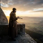 Oração em Casal: Fortaleça seu Casamento com Deus Diariamente Homem em torre de vigia, simbolizando a responsabilidade do atalaia.