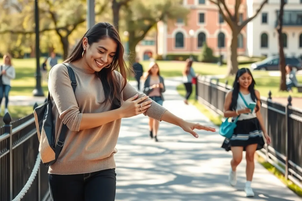 Ato de Bondade Juvenil Jovem ajudando um amigo, exemplificando o caráter cristão.