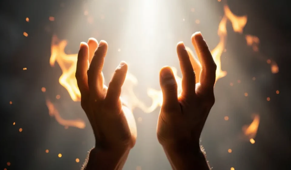 Pessoa buscando o batismo com fogo e Espírito Santo