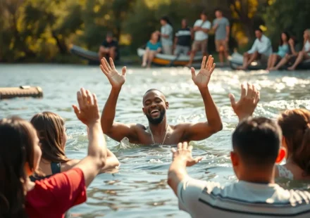 Significado Espiritual do Batismo: Viva a Nova Vida em Cristo Pessoa sendo batizada em rio, representando o **significado espiritual do batismo**.