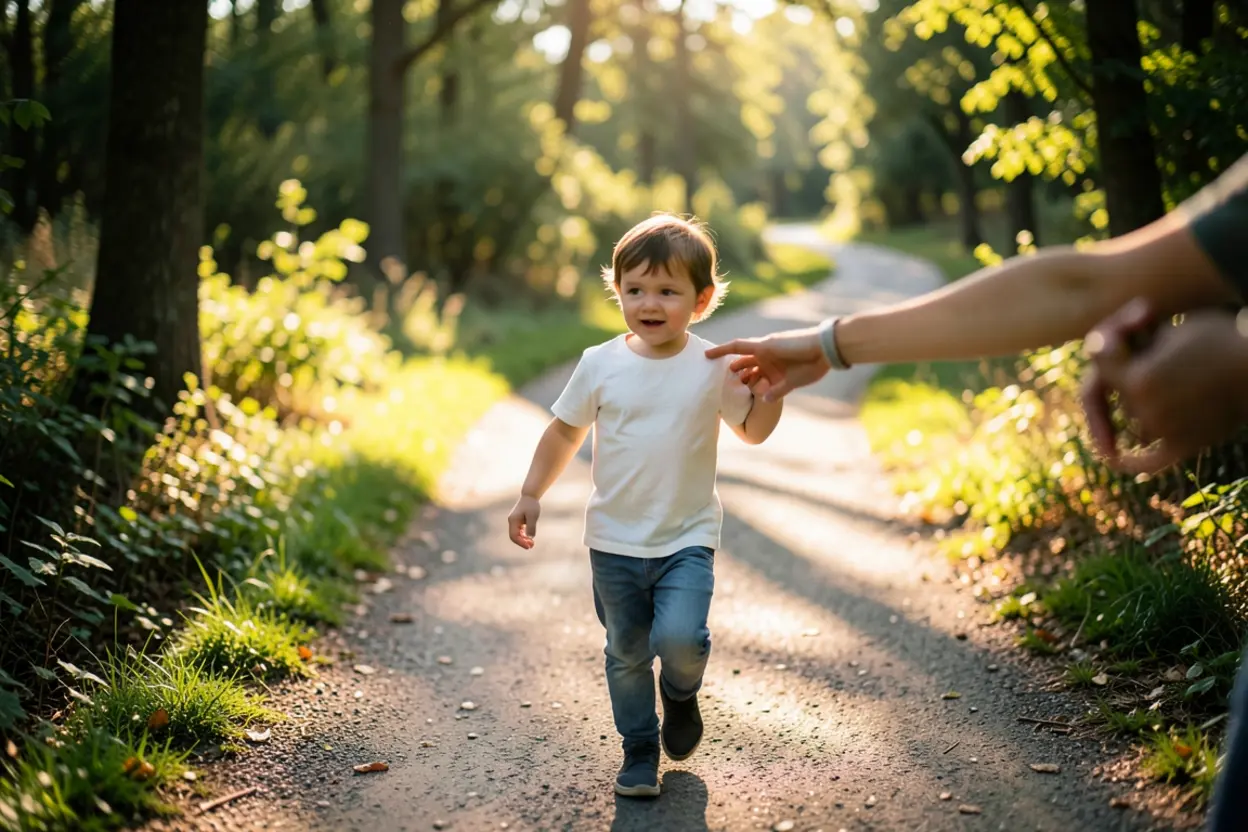 Criança caminhando em um sendeiro, simbolizando o significado de Provérbios 22:6.