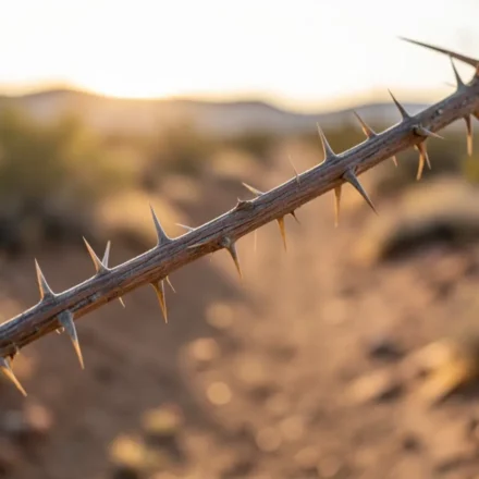 Ramo espinhoso bloqueando caminho