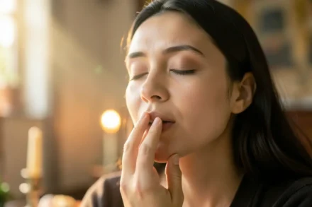 Cantares 1:2: O Beijo Divino que Transforma Sua Alma Pessoa em oração, simbolizando o beijo divino de Cantares 1:2.