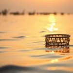 João 2:11: O Significado Profundo da Água em Vinho por Jesus Cesta de papiro flutuando no Nilo, representando a proteção divina.