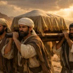 Números 3:13: A Primazia dos Levitas e o Coração de Deus Homens israelitas carregando o Tabernáculo