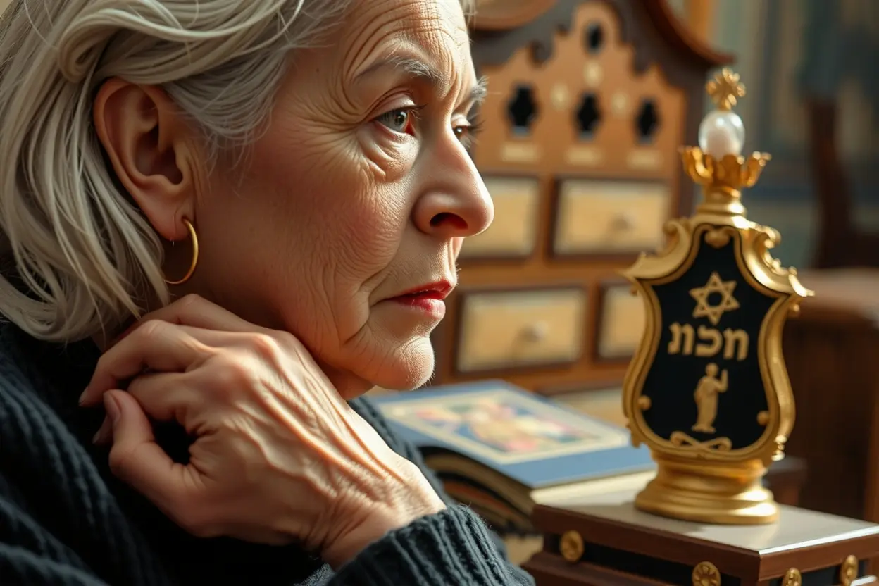 Pessoa idosa estudando pergaminho hebraico, buscando o significado de conhecer o Senhor.
