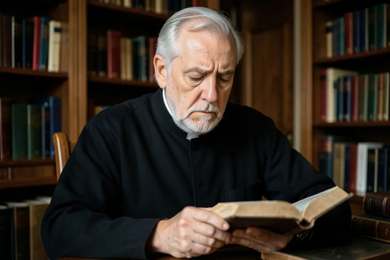 Conhecimento e Entendimento Pastoral Pastor estudando a Bíblia e teologia