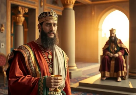 Copeiro do rei persa em seu ofício na corte