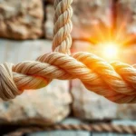 Três cordas entrelaçadas simbolizando a união e força.