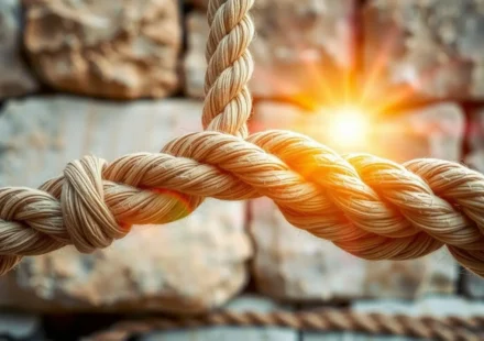 Três cordas entrelaçadas simbolizando a união e força.