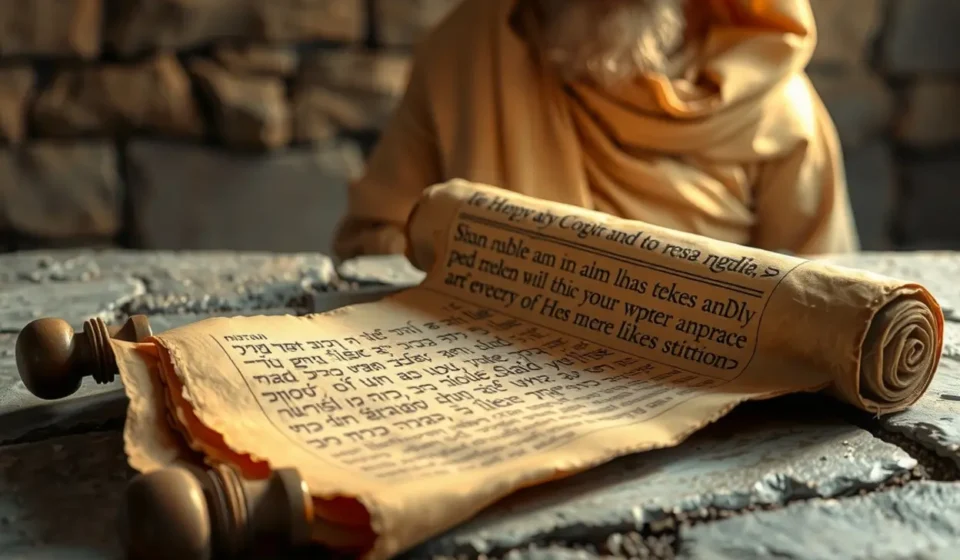 Pergaminho antigo com a revelação de Daniel 2:28