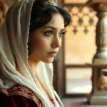 Neemias 1:1 e Susã: O Significado Profundo que Transforma Sua Fé Mulher em trajes persas refletindo sobre seu chamado.