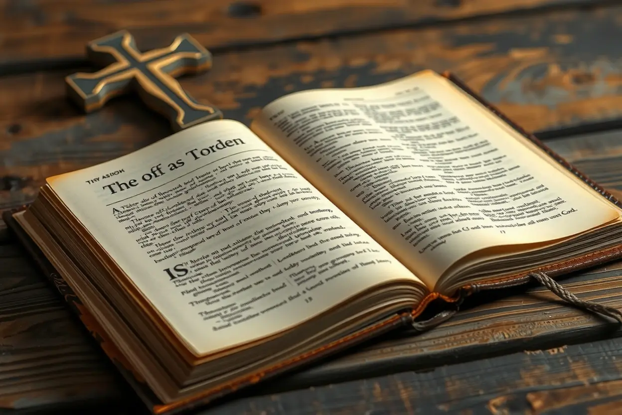 Bíblia aberta sobre o batismo como aliança.