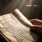 1 Samuel 2:1: O Significado Profundo do Chifre Exaltado no Senhor Mão segurando pergaminho antigo para estudo bíblico sobre Filemom 1:4