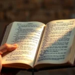 A Soberania Divina em Juízes 2:22: Entendendo a Prova de Israel Mão segurando Bíblia, símbolo de fé e verdade.