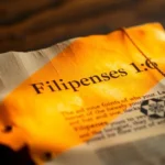 Pergaminho antigo com Filipenses 1:6 significado