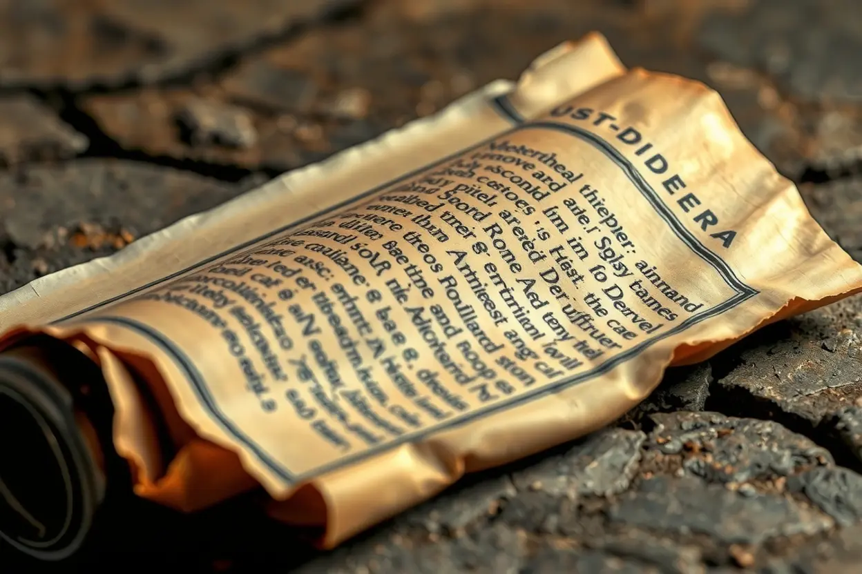 Pergaminho antigo com escrituras, simbolizando a inerrância da Bíblia.