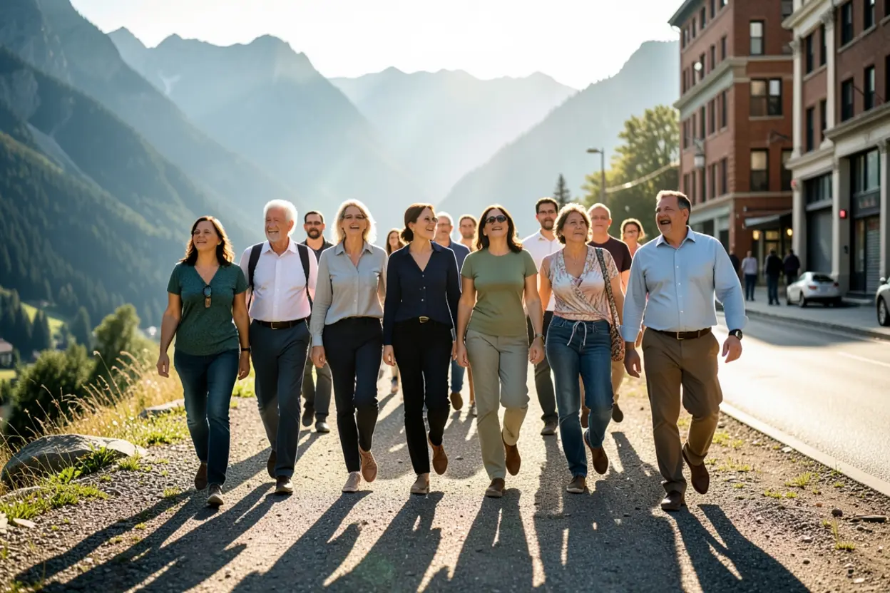 Pessoas caminhando com esperança, explicação de 2 Timóteo 1:12.