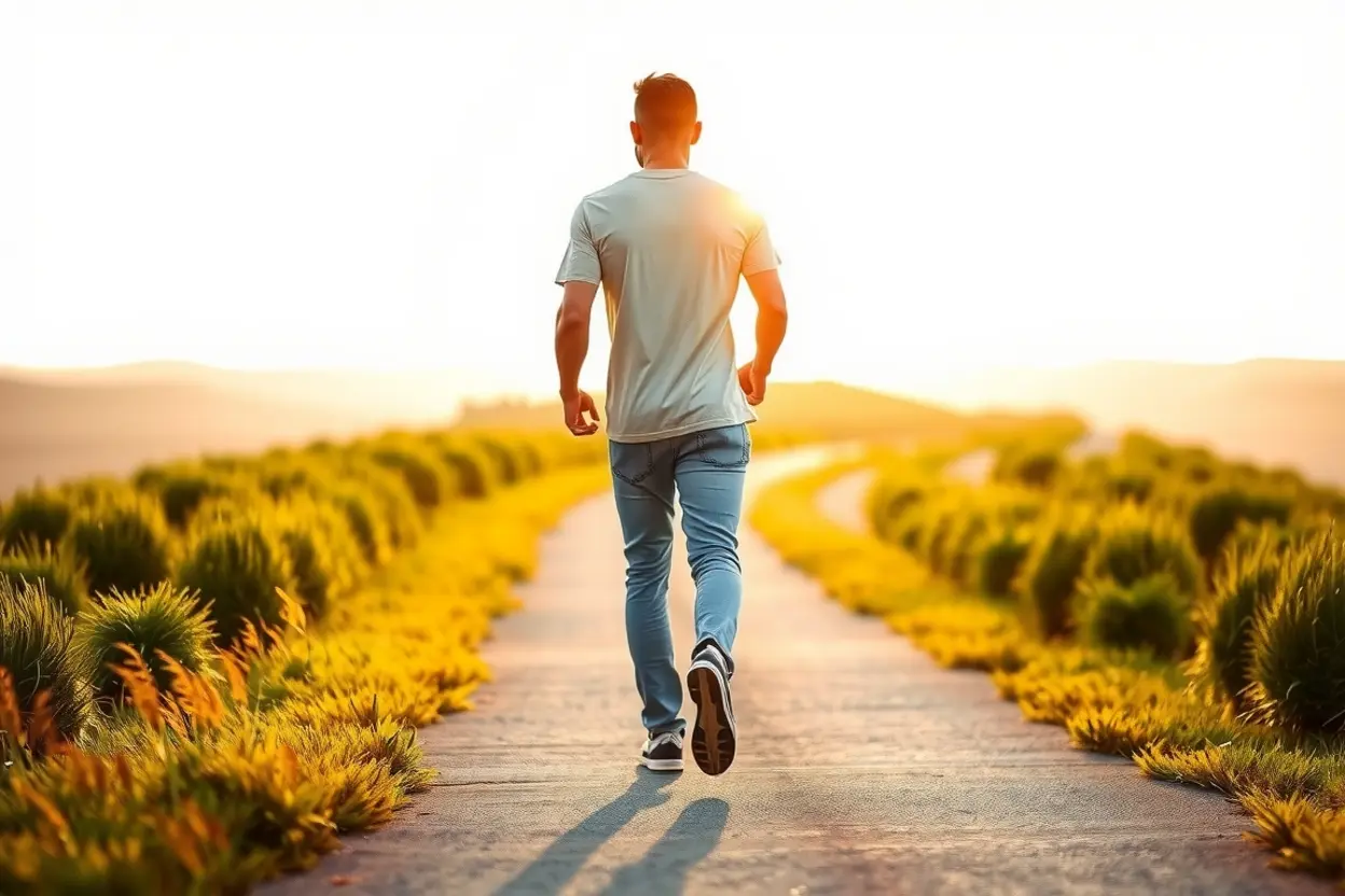 João 1:12 estudo bíblico sobre filiação divina: pessoa caminhando com confiança.