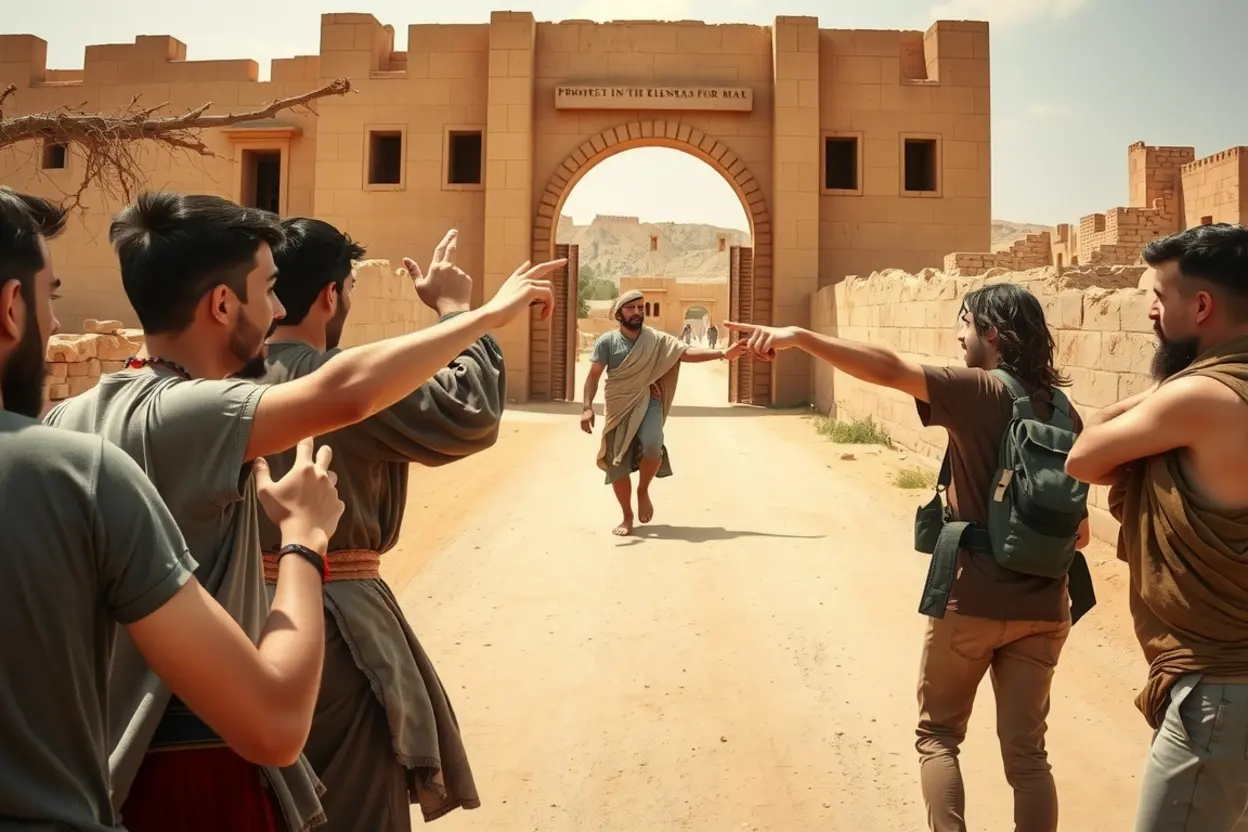 Jovens zombando do profeta Eliseu em Betel