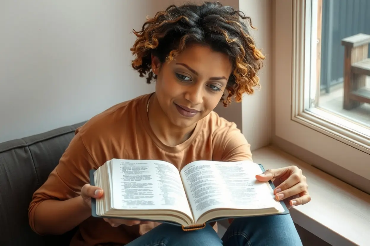 Reflexão sobre Jonas 3:10: pessoa lendo a Bíblia em um momento de paz.