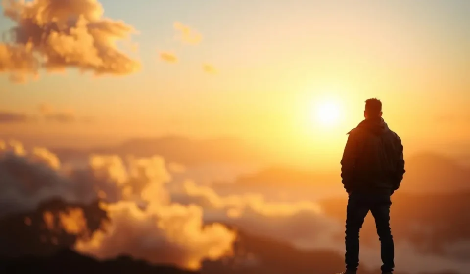 O Peso da Responsabilidade Espiritual: Liderança com Impacto Eterno Líder cristão contemplando o peso da responsabilidade espiritual